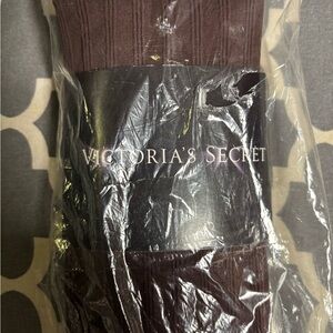Victoria's Secret Brown Ribbed Tights